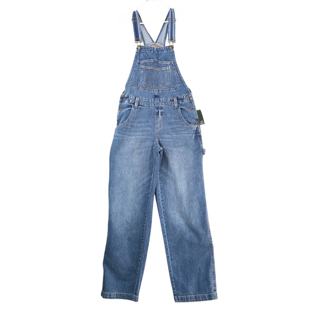 NWT Wild Fable Wide-Leg Denim Overalls Womens S 34x34" Blue Jeans Country Y2K